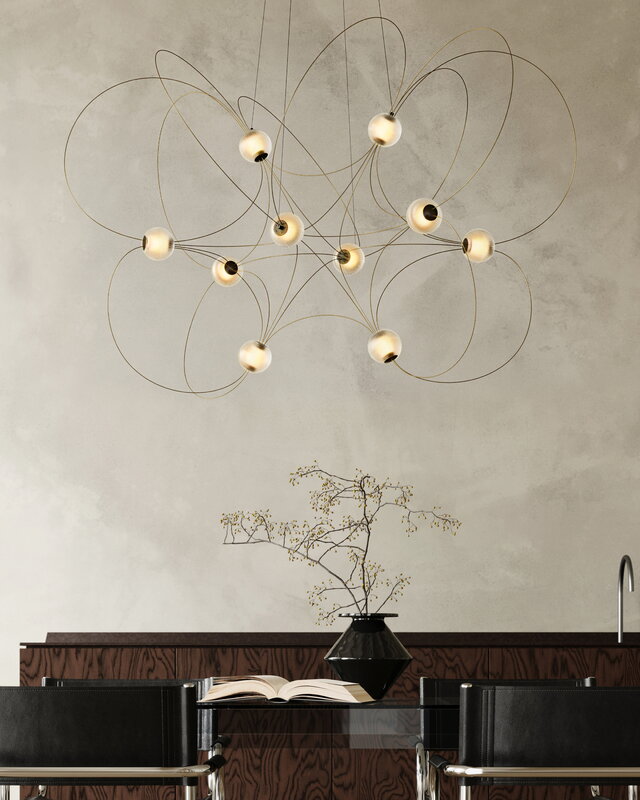 DCWéditions Munari 10 pendant lamp, gold, decoration image