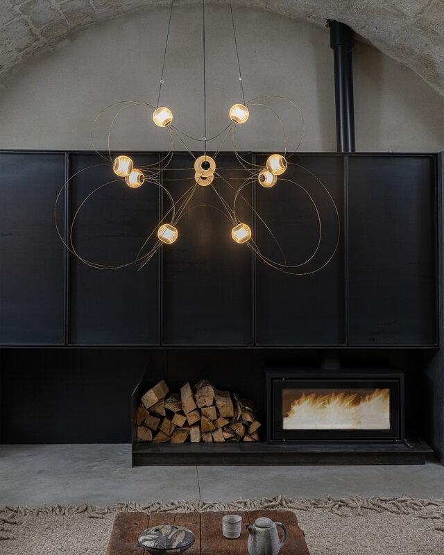 DCWéditions Munari 10 pendant lamp, gold, decoration image