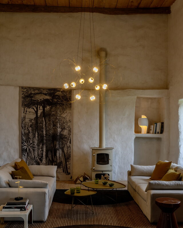 DCWéditions Munari 10 pendant lamp, gold, decoration image