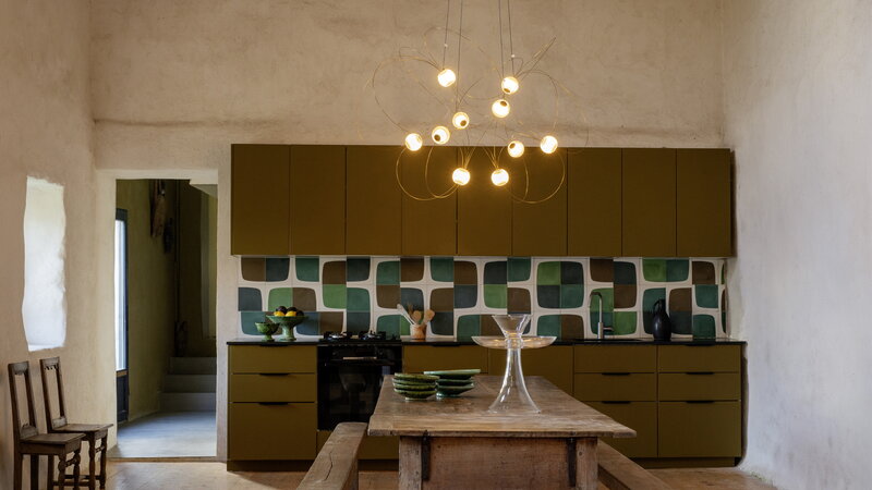 DCWéditions Munari 10 pendant lamp, gold, decoration image