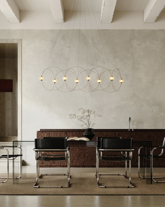 DCWéditions Munari 8 suspension, or, image décorative