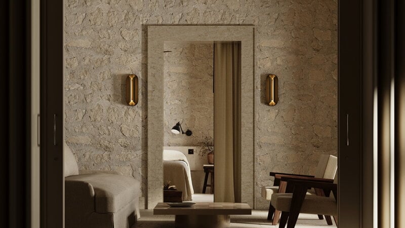 DCWéditions Rosalie wall lamp, 40 cm, gold, decoration image