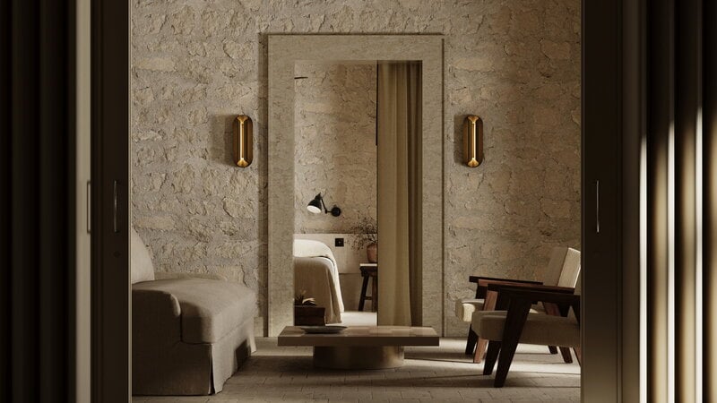 DCWéditions Rosalie wall lamp, 40 cm, gold, decoration image