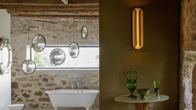 DCWéditions Munari 6 lampada a sospensione, oro, immagine decorativa