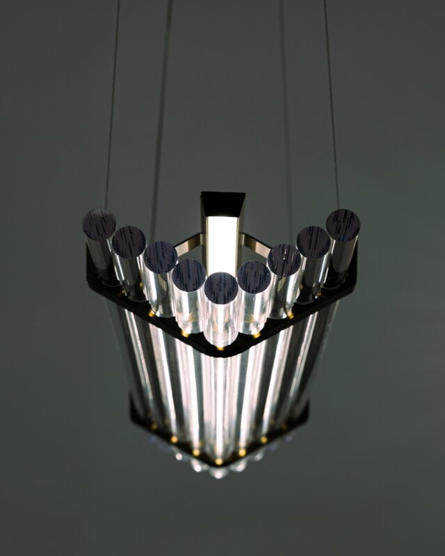 DCWéditions Lampada a sospensione Seagull, 1200 mm, bronzo, immagine decorativa