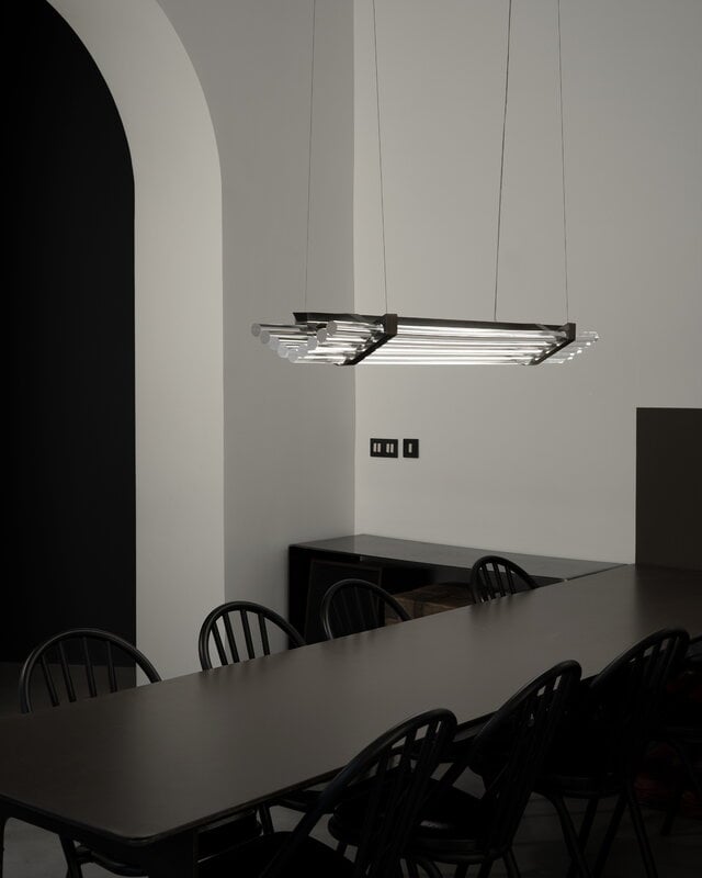 DCWéditions Lampada a sospensione Seagull, 1200 mm, bronzo, immagine decorativa