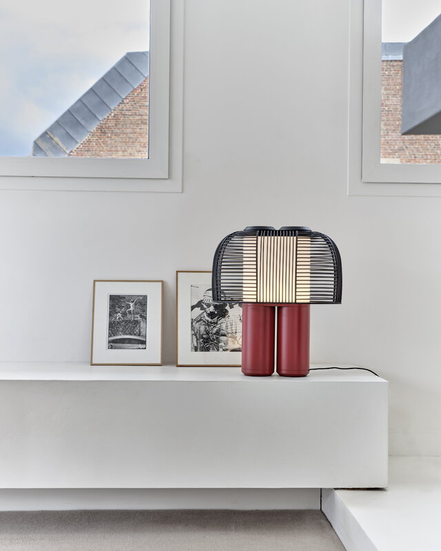 DCWéditions Yasuke table lamp, red- black, view 7