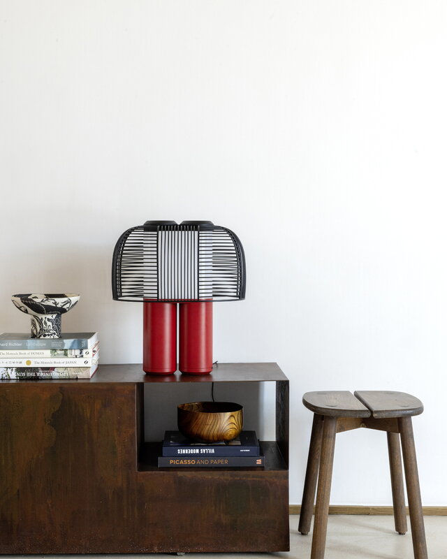 DCWéditions Yasuke table lamp, red- black, view 6