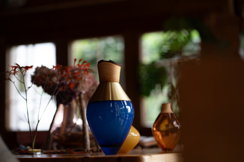 Vaso In Bambù Naturale Carbonizzato – Altezza 24,9 Cm, Fatto A Mano, Multiuso