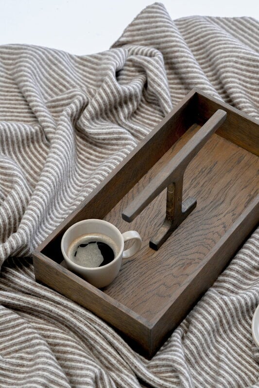 Ro Collection Toolbox container, low, dark stained oak, decoration image