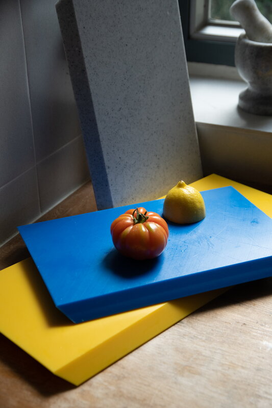Veark Veark - tabla de cortar, M, amarillo, imagen de decoración