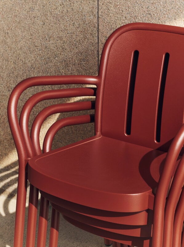 HAY Deville sillón, rojo hierro, imagen de decoración