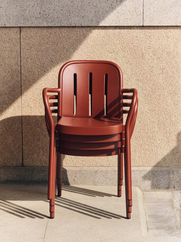 HAY Deville sillón, rojo hierro, imagen de decoración