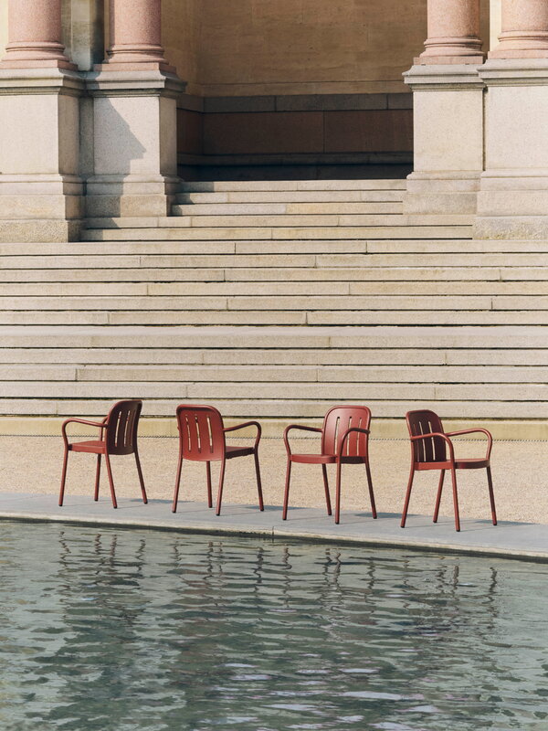 HAY Deville sillón, rojo hierro, imagen de decoración