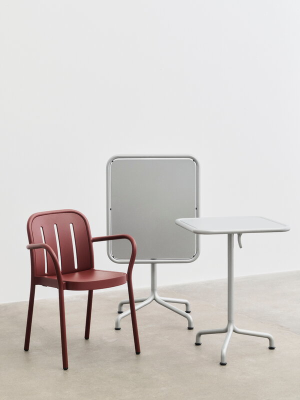 HAY Deville table, 55 x 55 cm, silver grey, decoration image