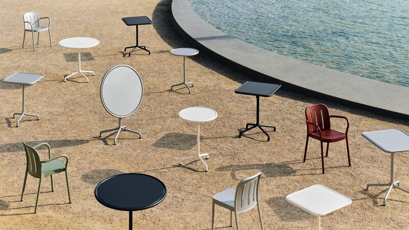 HAY Deville table, 55 x 55 cm, anthracite, decoration image