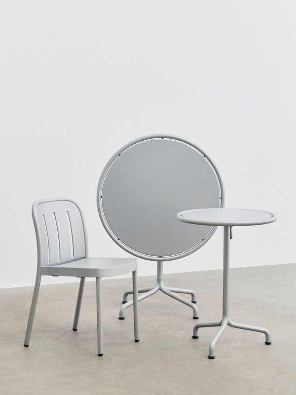 HAY Deville table, diam. 55 cm, silver grey, decoration image