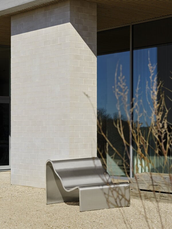 Muuto Banc Dream view, 100 cm, acier brossé, image décorative