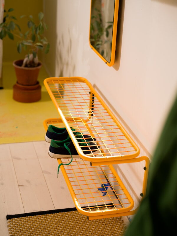 Essem Design Classic shoe rack, 80 cm, sun yellow, view 2