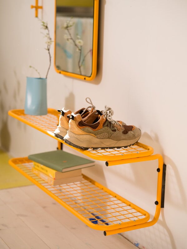 Essem Design Classic shoe rack, 80 cm, sun yellow, view 4