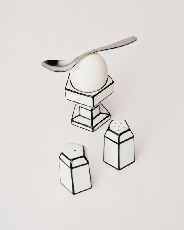 Serax Carte Blanche salt and pepper shaker, 2 pcs, white - black, view 8