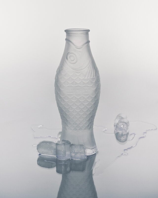 Serax Fish & Fish bouteille, blanc givré, image décorative