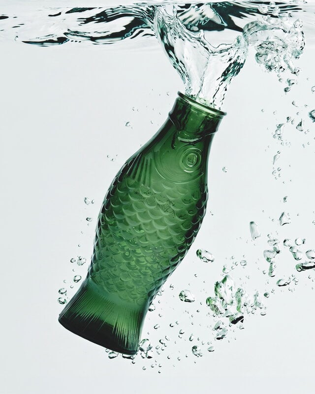 Serax Fish & Fish bottle, dark green, view 6