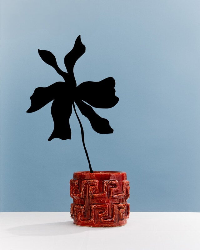 Serax Look At Me 07 flower pot, orange, view 2