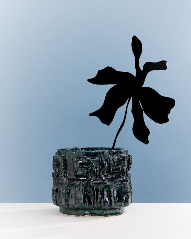 Serax Look At Me 09 flower pot, blue - green, view 2