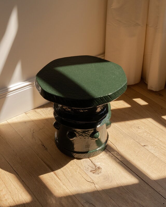Serax Clara side table 08, dark green, decoration image