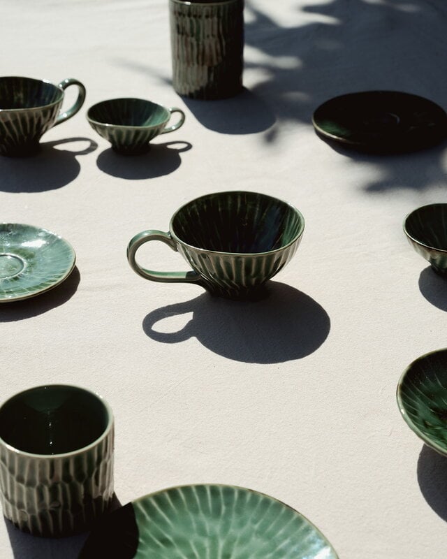Serax Verde Lanza espresso cup saucer, 2 pcs, green, view 2