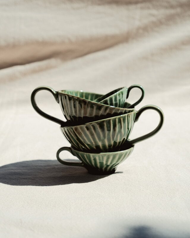 Serax Verde Lanza cappuccino cup, 2 pcs, green, decoration image