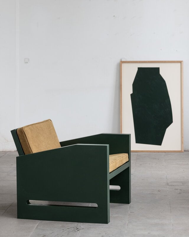 Serax Fred sillón, verde - mostaza, imagen de decoración