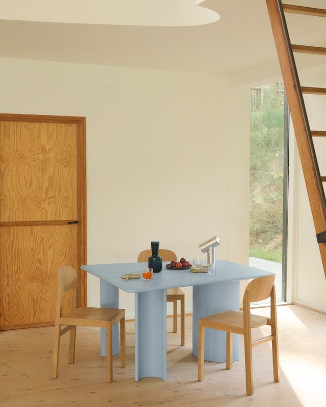 Muuto Re-norm table, 130 x 120 cm, light blue, decoration image