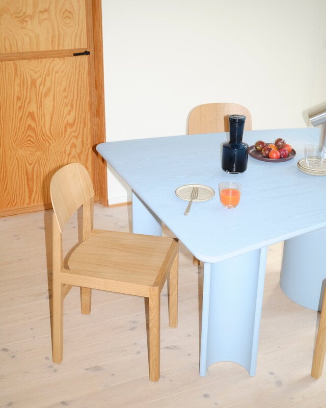 Muuto Re-norm table, 130 x 120 cm, light blue, decoration image