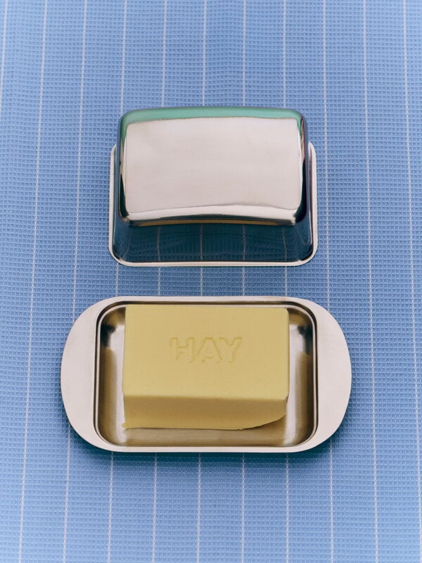 HAY Canteen strofinaccio da cucina, 52 x 80 cm, righe blu cielo e bianche, vista 4