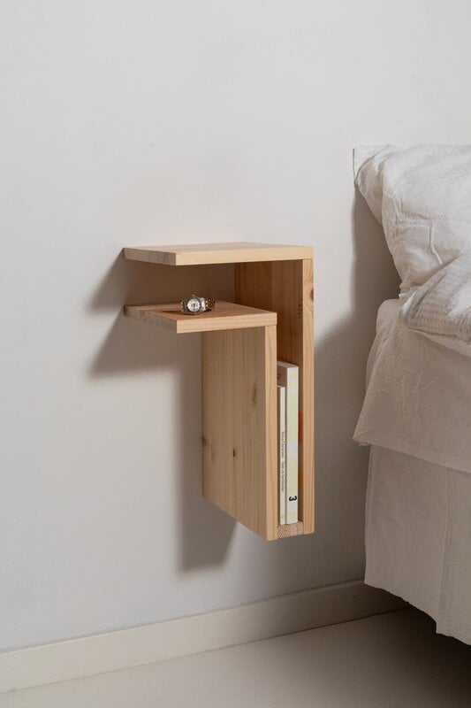Maze F-shelf Play seinähylly, vasen, mänty, näkymä 3