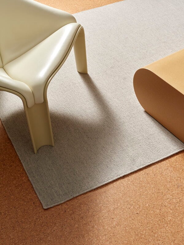 Tenten 01-01 Vasten wool rug, grey, decoration image