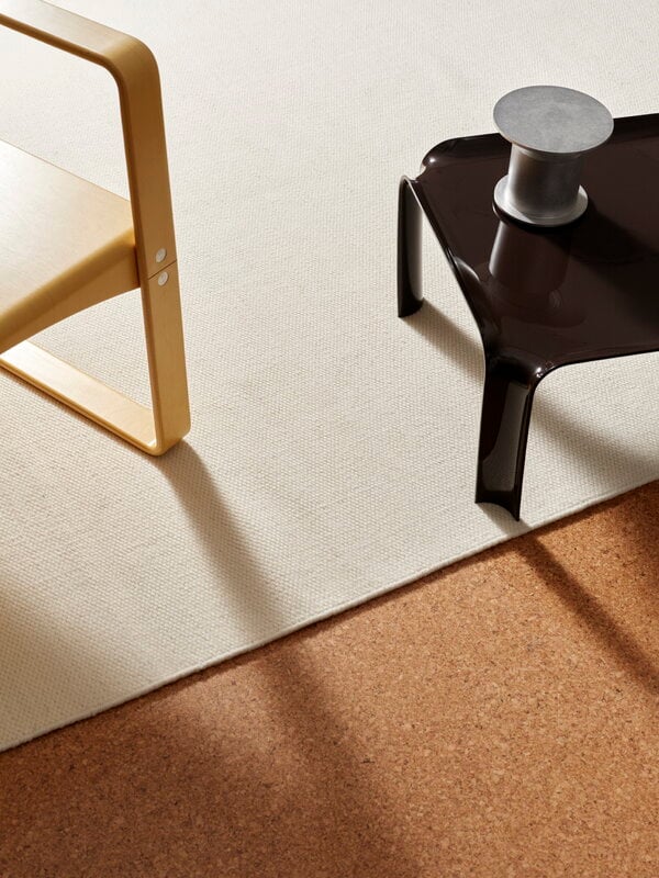 Tenten 01-01 Vasten wool rug, natural white, decoration image