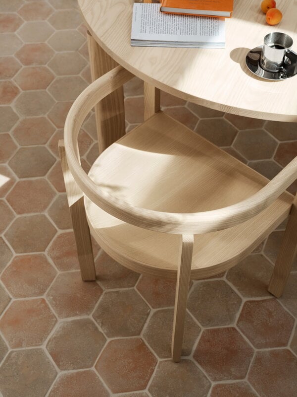 Fritz Hansen After dining table MA410, 120 cm, white pigmented oiled ash, decoration image