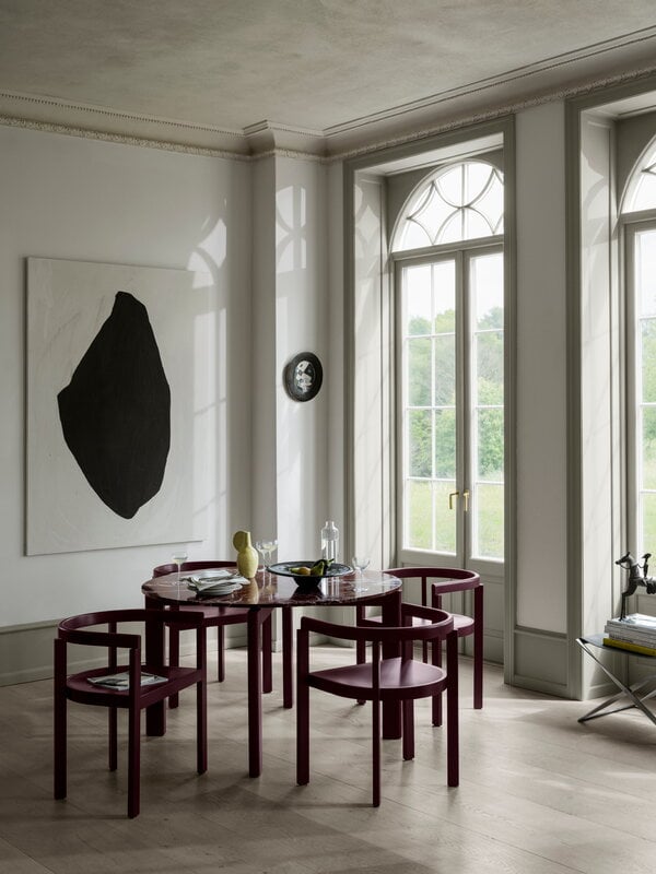 Fritz Hansen After chair MA100, burgundy ash, decoration image