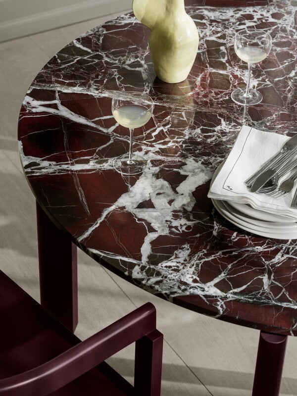 Fritz Hansen After chair MA100, burgundy ash, decoration image