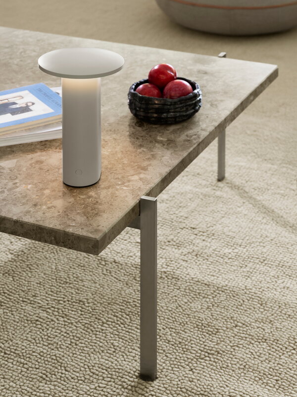 Fritz Hansen Solae portable lamp, warm grey, decoration image