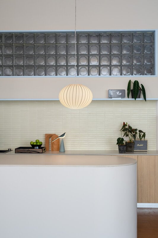 Established & Sons  Lampada a sospensione Filigrana S3, ellisse 370 mm, canne blu, vista 2