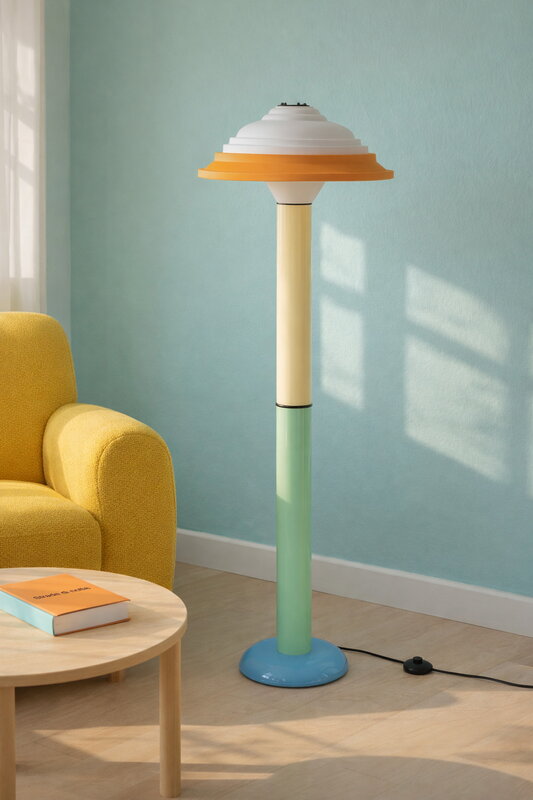 Sowden FL4 floor lamp, yellow - green, decoration image