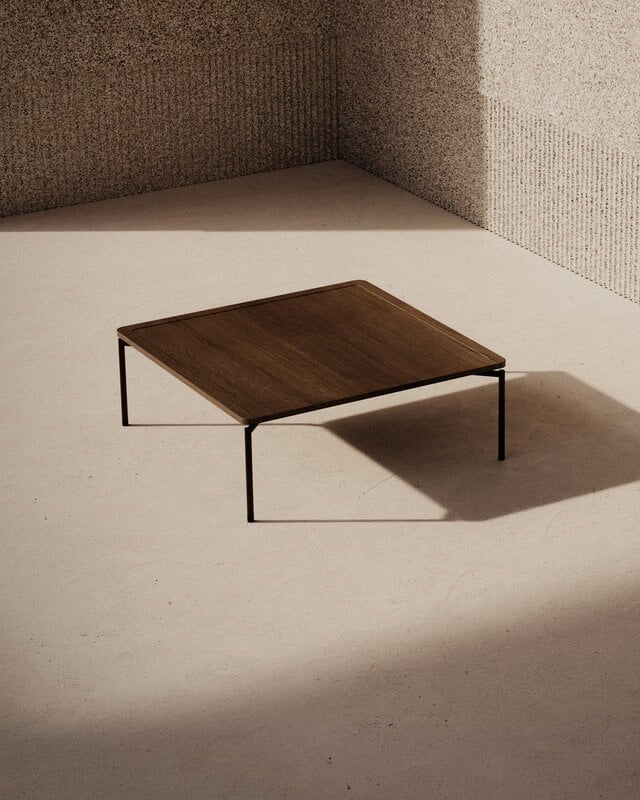 FORMARKIVET Dapple coffee table, square, black - dark stained oak, view 4