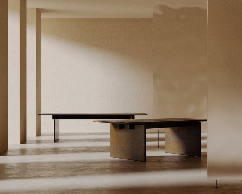 FORMARKIVET Nomen dining table, 290 x 105 cm, dark stained oak, decoration image