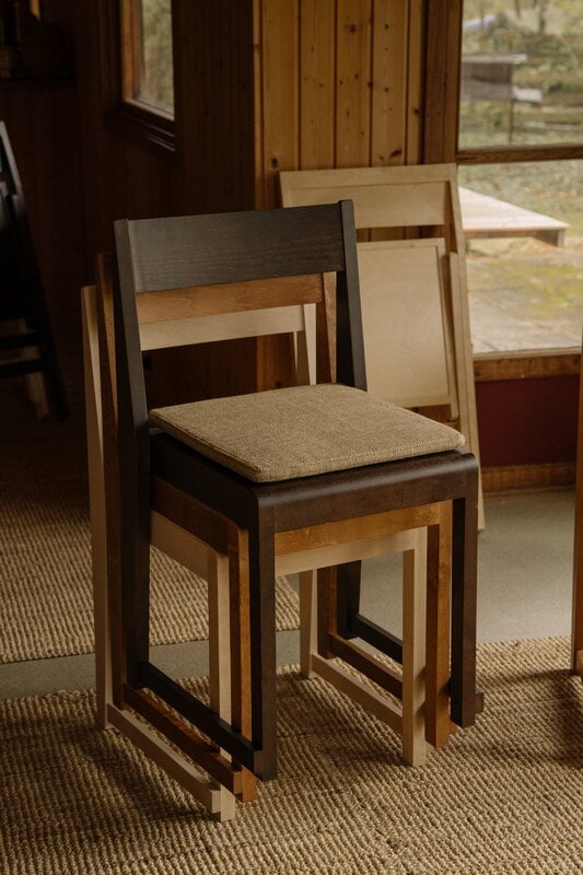 Frama Chair 01, dark brown birch, decoration image