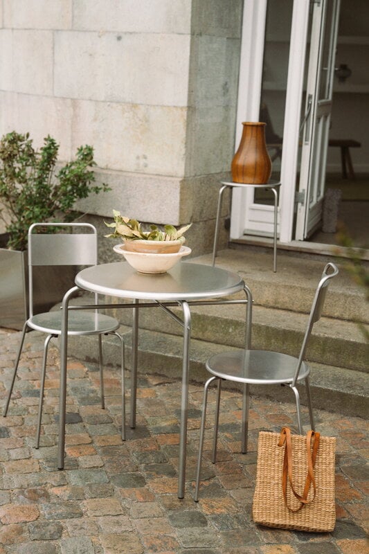 Frama Petit Rond table, 65 cm, stainless steel, decoration image