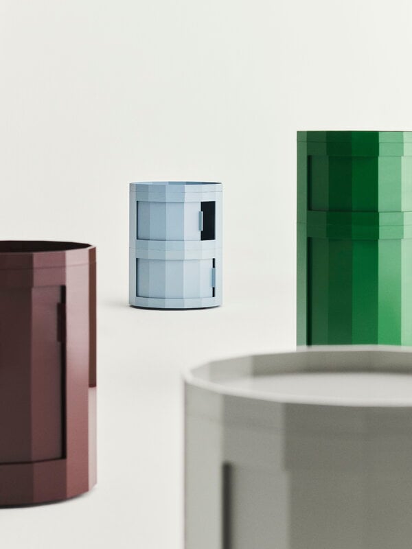 HAY Facet cabinet 20, two doors, misty blue, decoration image